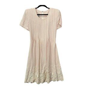 JESSICA HOWARD Women Vintage Gingham Dress Size 8 Mauve Church Casual 63-4